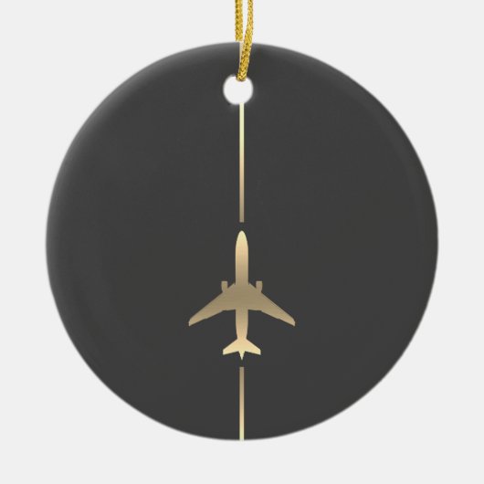 Minimalistisch luchtvaartdecoratief keramisch ornament (Voorkant)