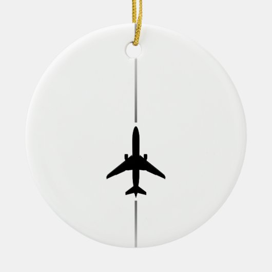 Minimalistisch luchtvaartdecoratief keramisch ornament (Voorkant)