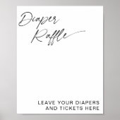 Minimalistisch luierschotel teken poster (Voorkant)