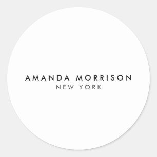 Minimalistisch Luxalist Boutique White Ronde Sticker