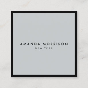 Minimalistisch Luxe Boutique Black/Grey Vierkante Visitekaartje