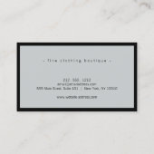 Minimalistisch Luxe Boutique Black/Grey Visitekaartje (Achterkant)