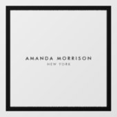 Minimalistisch luxe Boutique Black/Transparant Raamsticker (Vel)