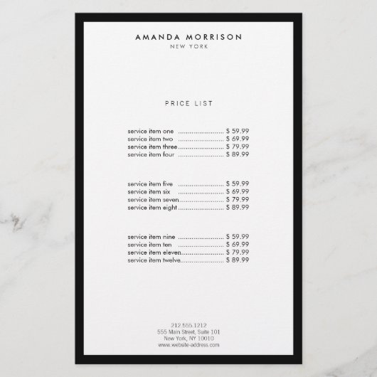Minimalistisch Luxe Boutique Black/White Flyer (Voorkant)