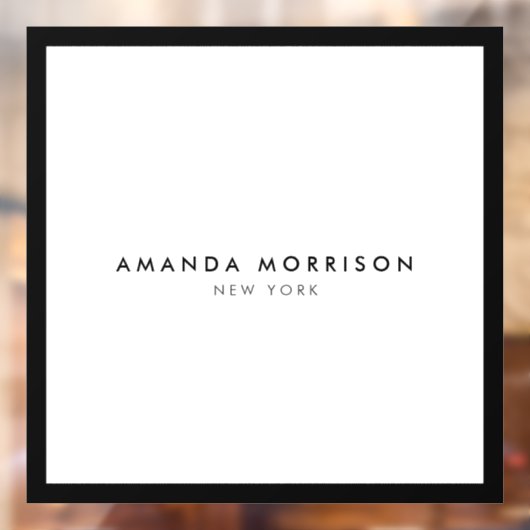 Minimalistisch Luxe Boutique Black/White Raamsticker (Vel 2)