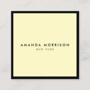 Minimalistisch Luxe Boutique Black/Yellow Vierkante Visitekaartje