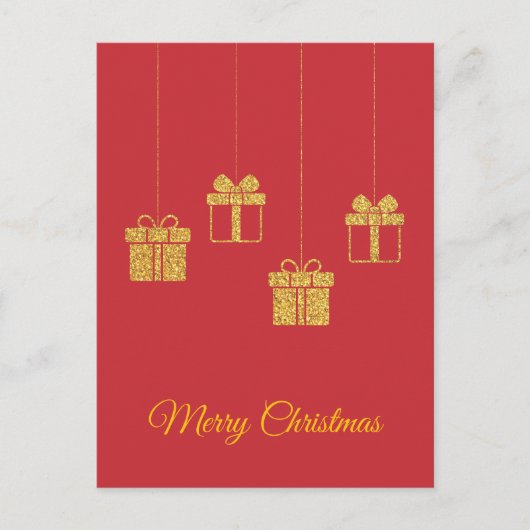 Minimalistisch luxe kerst Briefkaart (Voorkant)