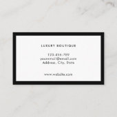 Minimalistisch luxe luxe visitekaartje (Achterkant)