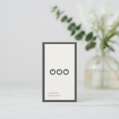 Minimalistisch luxegeluid visitekaartje (Staand voorkant)