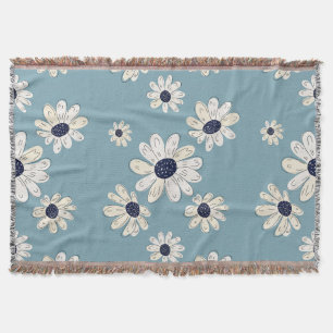 Minimalistisch madeliefjes-bloempatroon (2) deken