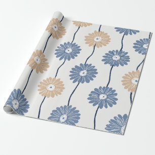Minimalistisch madeliefjes bloempatroon (6) cadeaupapier