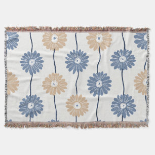 Minimalistisch madeliefjes bloempatroon (6) deken