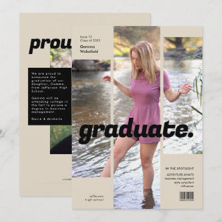 Minimalistisch magazine Hoesje Trendy Afstudeerder Kaart