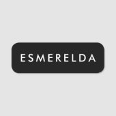 Minimalistisch, makkelijk te lezen zwart naamplaatje (Voorkant)