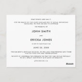 Minimalistisch Manuscript Downsized Uitnodiging va (Achterkant)