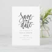 Minimalistisch Manuscript zwart-wit sparen de Datu Kaart (Staand voorkant)