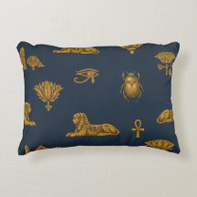 Minimalistisch marine en antiek goud Egyptisch pat