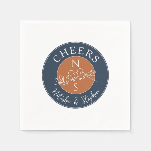 Minimalistisch marineverbinden servet (Voorkant)