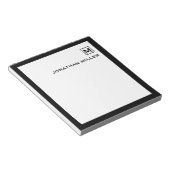Minimalistisch Masculinair Initiaal en naam Notitieblok (Schuin)