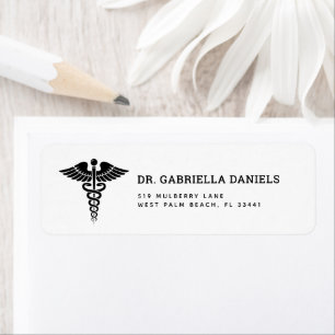 Minimalistisch medisch symbool dokter gezondheidsz etiket