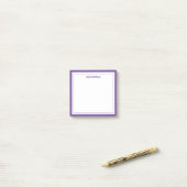 Minimalistisch medium paarse, 2 randen post-it® notes (Op bureau)