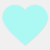 minimalistisch meisje-chic aqua blue Turquoise Hart Sticker (Voorkant)
