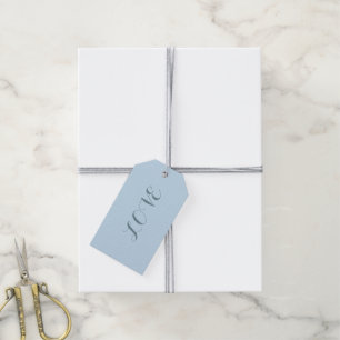 Minimalistisch meisje-chic beachy pastelblauw cadeaulabel