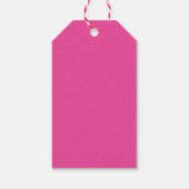 Minimalistisch meisje schattig roze boog monogram cadeaulabel (Achterkant)