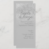 Minimalistisch menu Behandelt Drinken grijs (Voorkant / Achterkant)