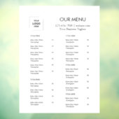 Minimalistisch Menu | Cafe en Catering met Eigen L Raamsticker (Vel 3)