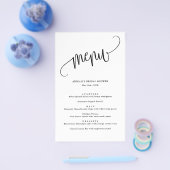 Minimalistisch menu Calligrafie zwart-wit (Enkel)