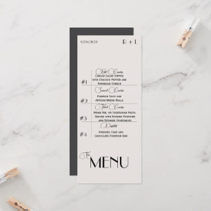 Minimalistisch Menu Kaart