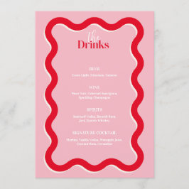 Minimalistisch menu Modern Wedbalk | Menu Drink