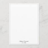 Minimalistisch menu Rustic Elegant Wedding Dinner (Achterkant)