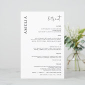 Minimalistisch menu van de Moderne Steekproef met (Staand voorkant)