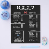 Minimalistisch menu van het restaurant B van de Se (Enkel)