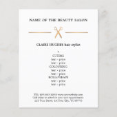 Minimalistisch menu voor chic Faux Gold Scissor Ha (Voorkant)