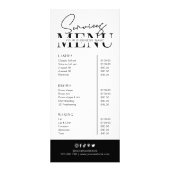 Minimalistisch menu Zwart-witsalon Script (Voorkant)