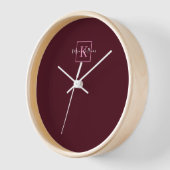 Minimalistisch merk Logo bordeaux roze monogram (Hoek)