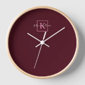 Minimalistisch merk Logo bordeaux roze monogram (Voorkant)