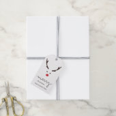 Minimalistisch Merry Christmas Gift Label -  Cadeaulabel (Met Touw)
