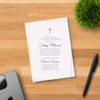 Minimalistisch met Faux Gold Cross Baptismal