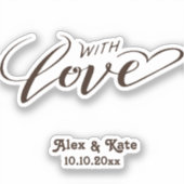 Minimalistisch met liefde sticker (Voorkant)