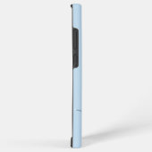 Minimalistisch metallic blauw achtergrond monogram samsung galaxy hoesje (Rechterkant)