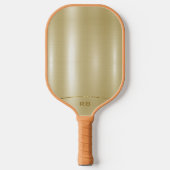 Minimalistisch metallic goud monogram pickleball paddle (Voorkant)
