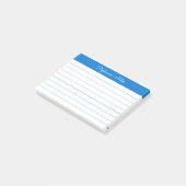 Minimalistisch Middelblauw Aangepast Post-it® Notes (Schuin)
