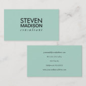 Minimalistisch Mint Green Visitekaartje (Voorkant / Achterkant)