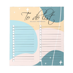 Minimalistisch modern Abstract deegsel om lijst te Notitieblok