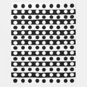 Minimalistisch Modern Abstract Zwart-Wit Eenvoudig Fleece Deken (Voorkant)
