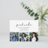 Minimalistisch modern Afstuderen aankondigingscoll Briefkaart (Staand voorkant)